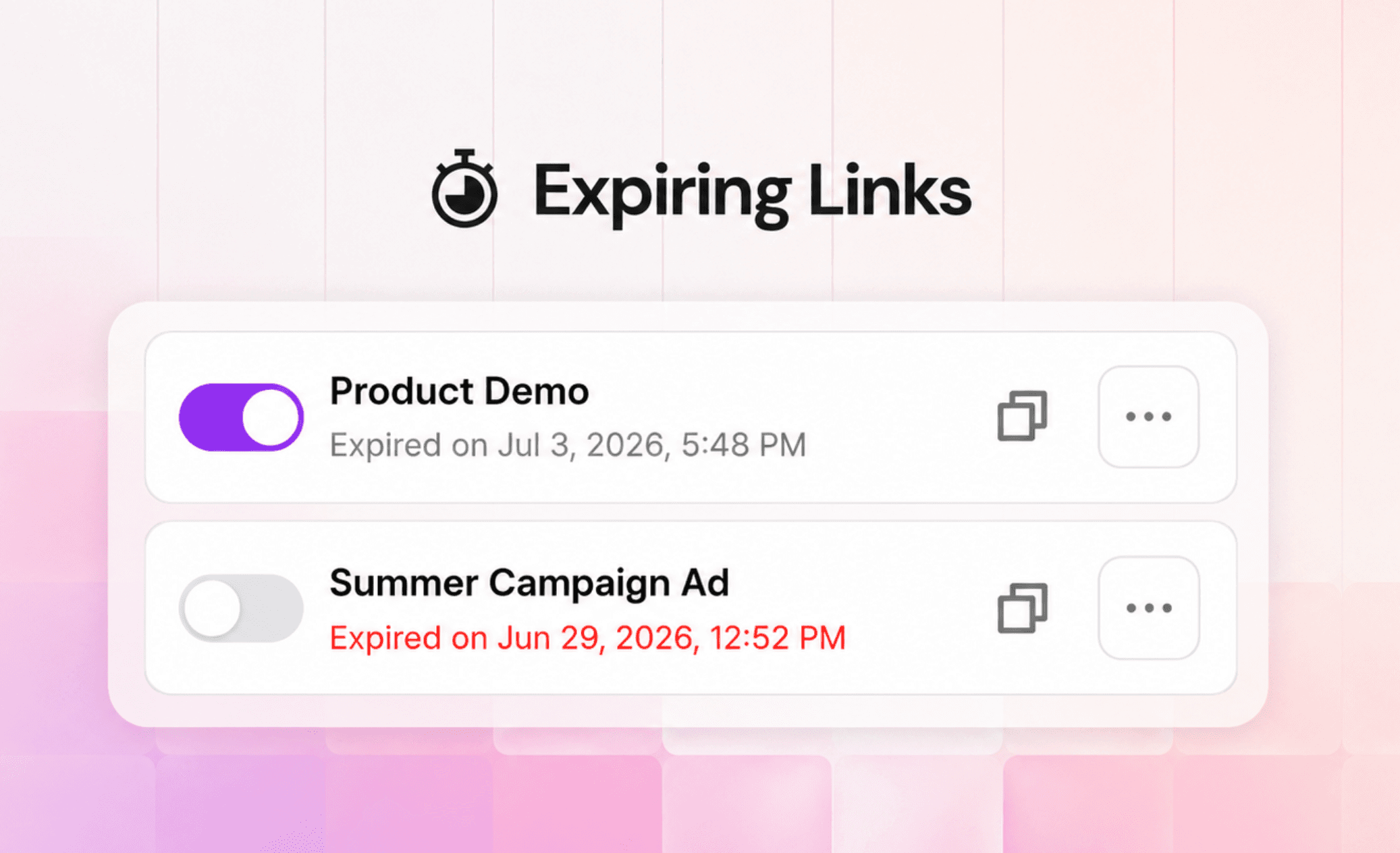 π Expiring Links